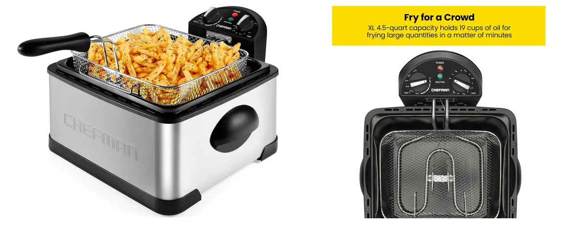 Chefman XL Deep Fryer w/Basket Strainer images