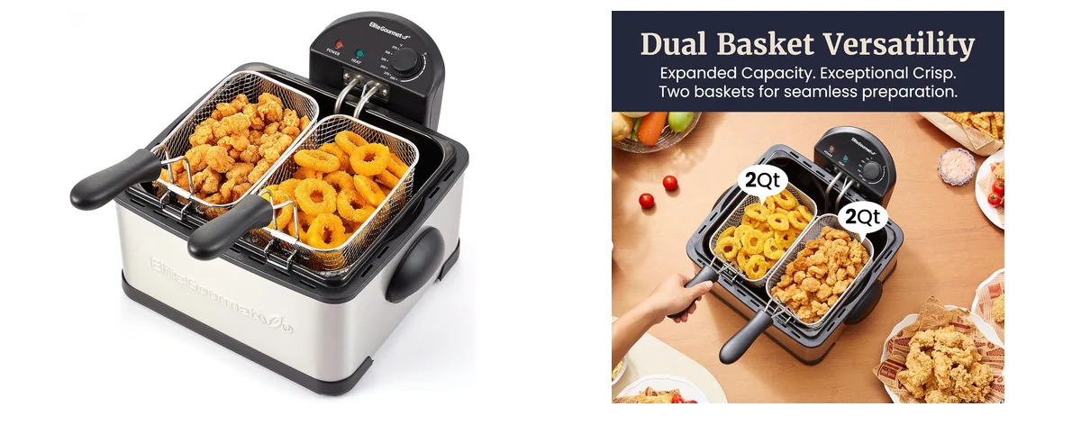Elite Gourmet Electric Deep Fryer images