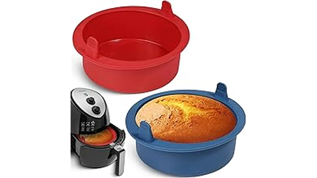 This image shows a variety of delicious cakes and desserts baked in air fryers, highlighting popular choices.