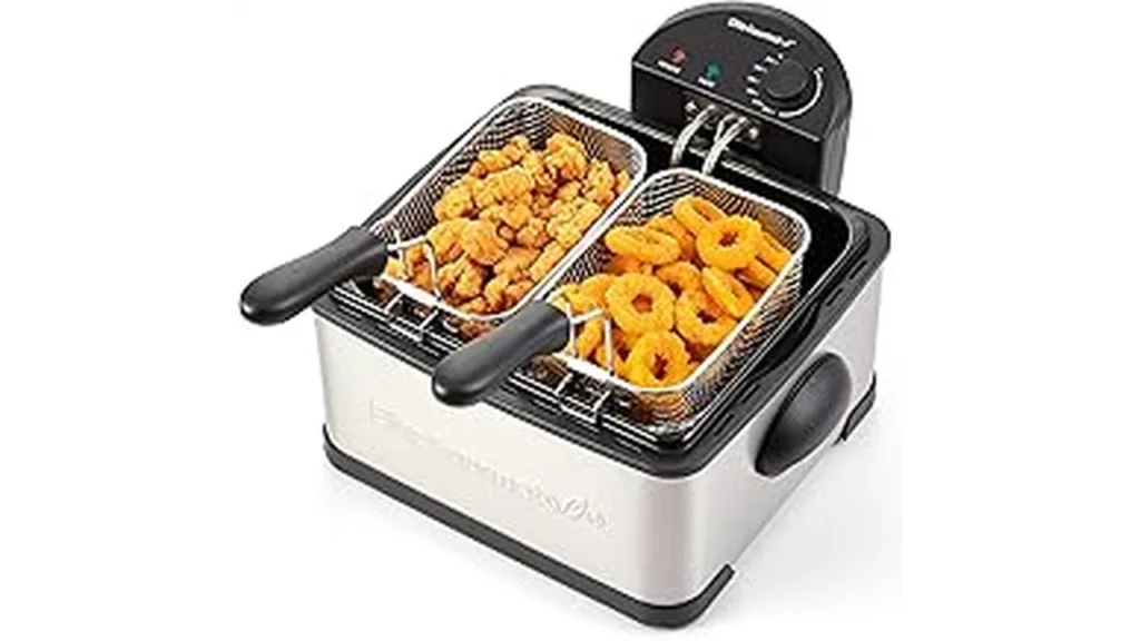 This image shows a large, professional-style deep fryer, ideal for family cooking, as featured in the Top 7 guide.