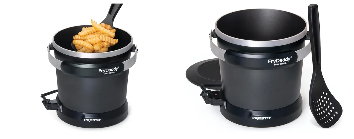 Presto FryDaddy Electric Deep Fryer - Handy Scoop Included, Snap On Lid, Easy to images