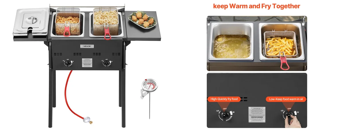 VEVOR Outdoor Propane Deep Fryer images