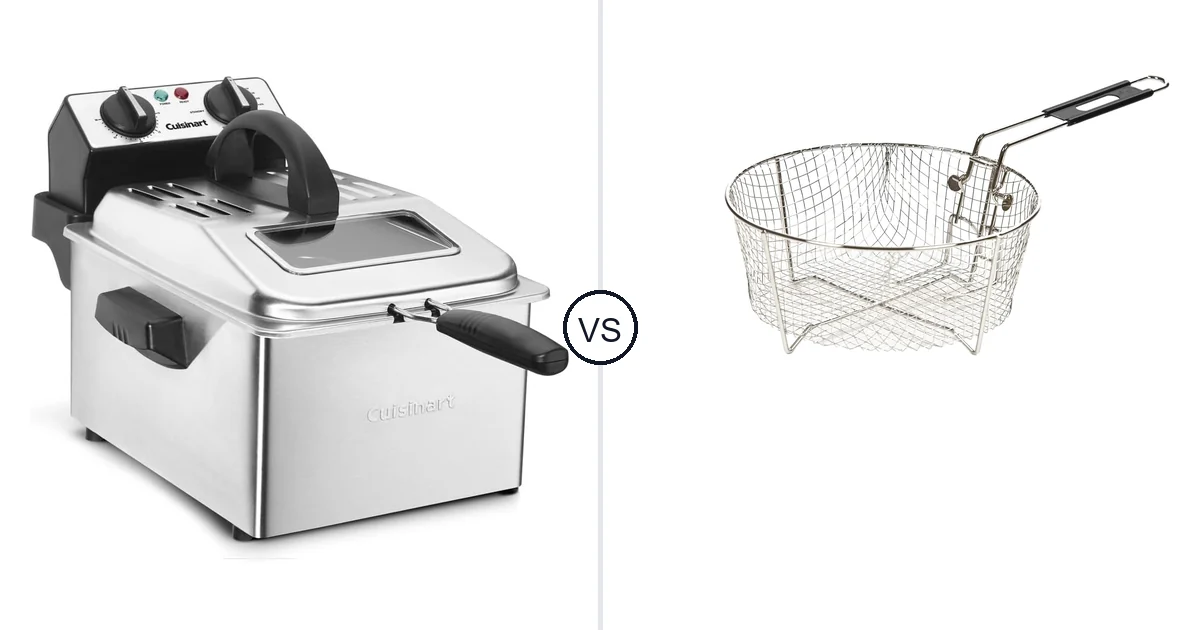 Comparison of Cuisinart Cuisinart Deep Fryer and Lodge Silver Deep Fry Basket - Nickel-Plated