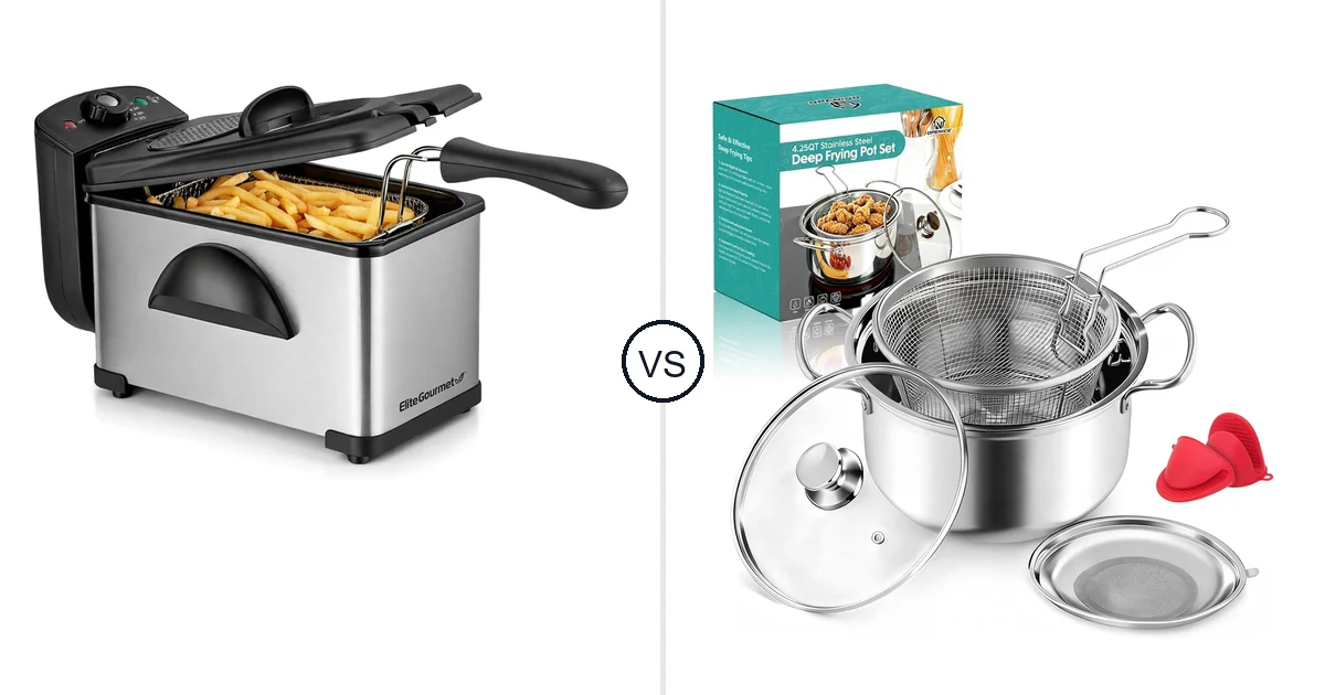 Comparison of Elite Gourmet EDF2100 and OPENICE Deep Fryer Pot