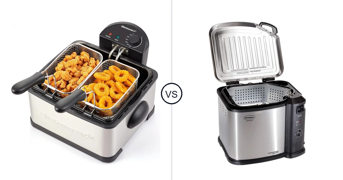 Comparison of Elite Gourmet Electric Deep Fryer and Masterbuilt 10L