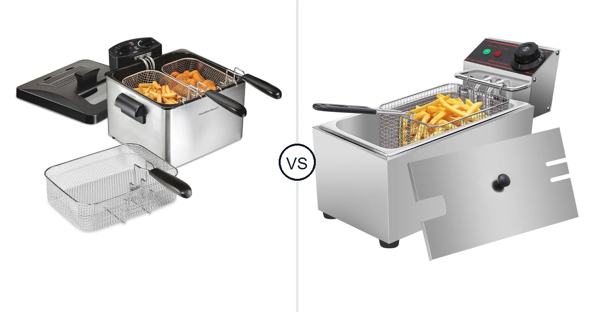 Comparison of Hamilton Beach Hamilton Beach Electric Deep Fryer with and ODPFTY Chips/Chicken/Donuts