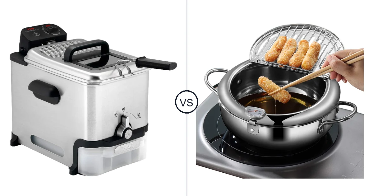Comparison of T-Fal Newer model and DIY HOME Deep Fryer Pot