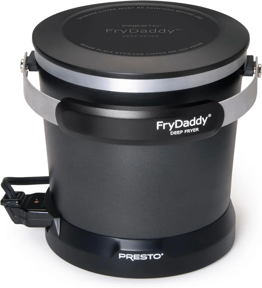 Presto FryDaddy Electric Deep Fryer - Handy Scoop Included, Snap On Lid, Easy to