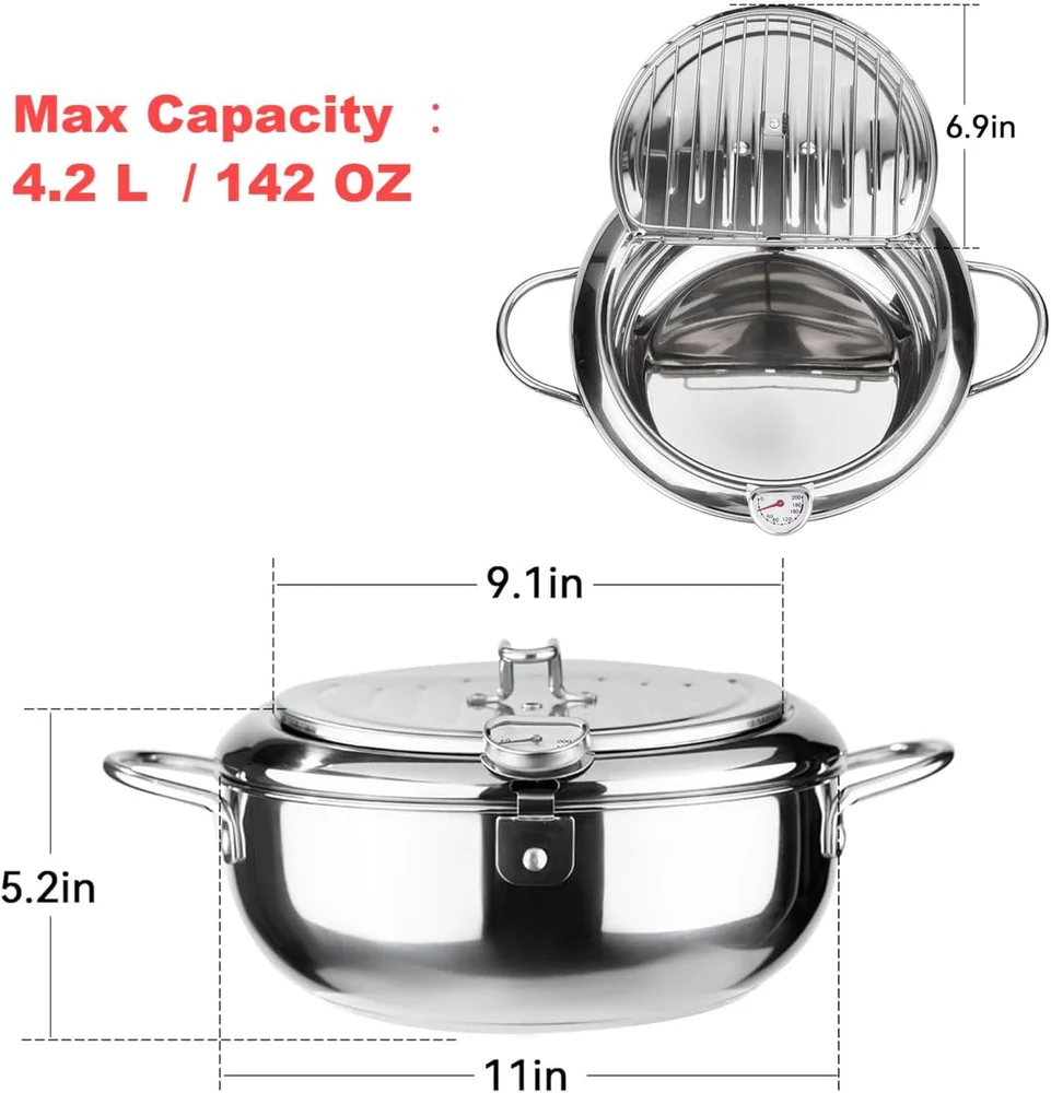 ycxmjyr Tempura Frying Pot °F