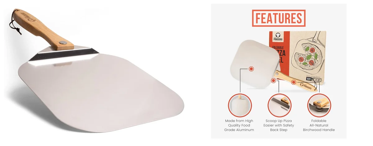 Chef Pomodoro Aluminum Metal Pizza Peel images