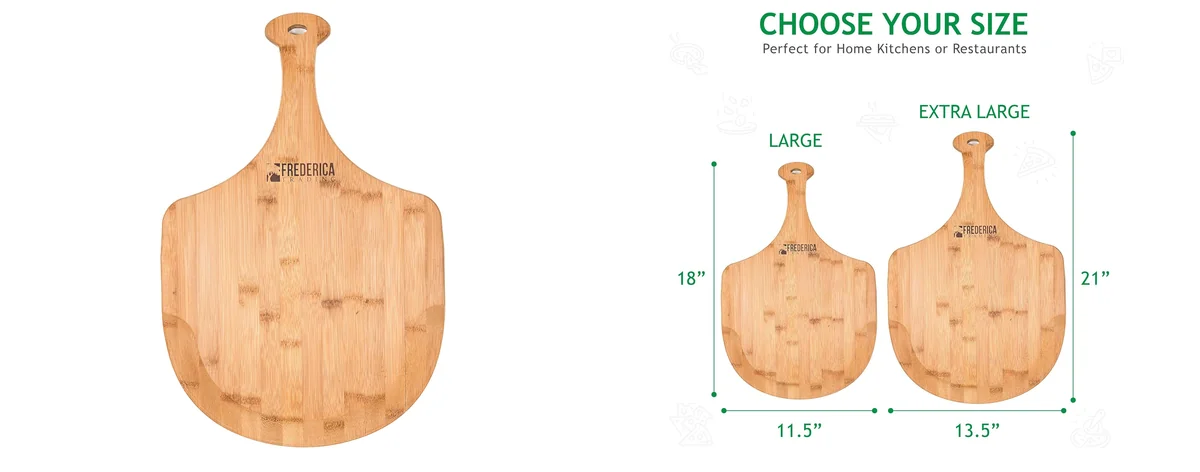 Frederica Trading Bamboo Pizza Peel Paddle | Wooden images