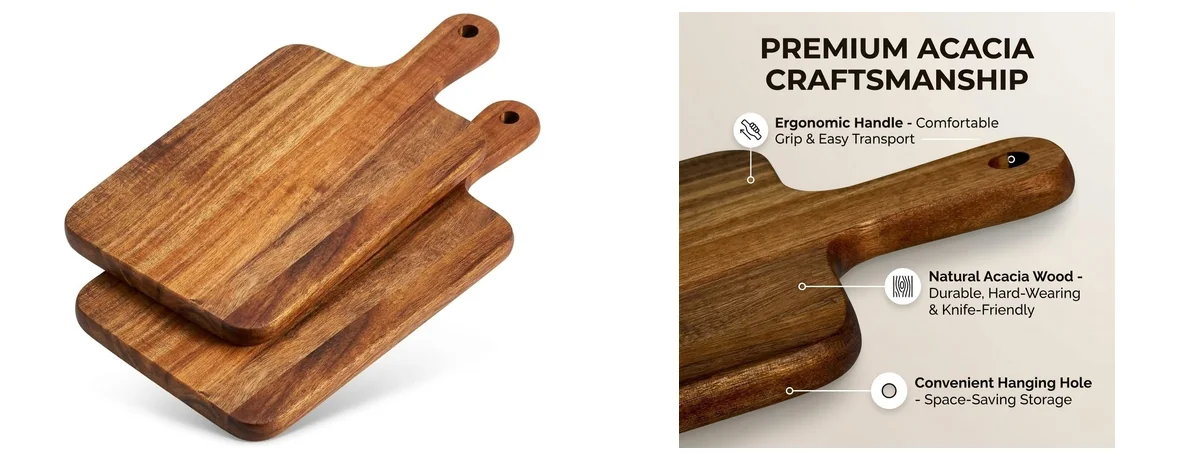 FufuHalo Acacia Wood Cutting Board images