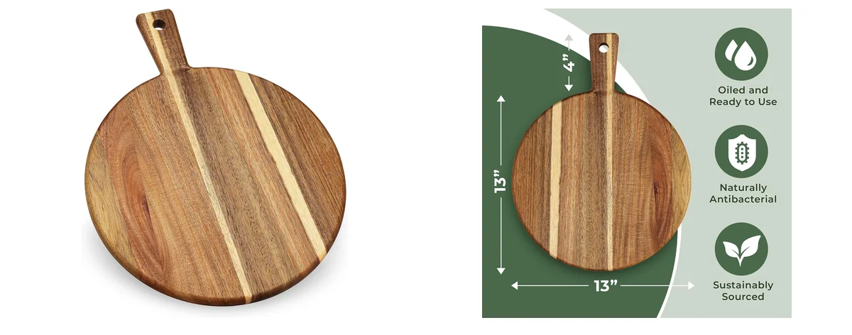 Home Beets Acacia Wood Cutting Board and Chopping images