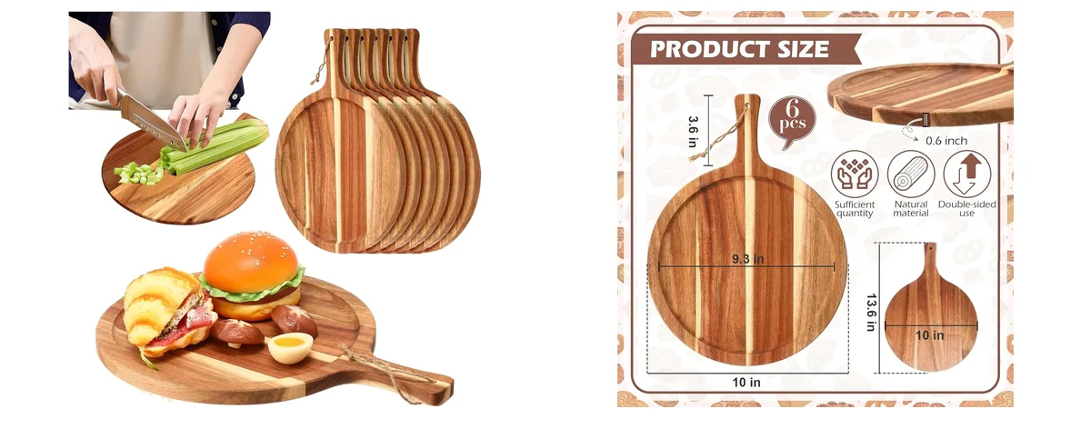 Kionuicno 6 Pcs Round Cutting Board images