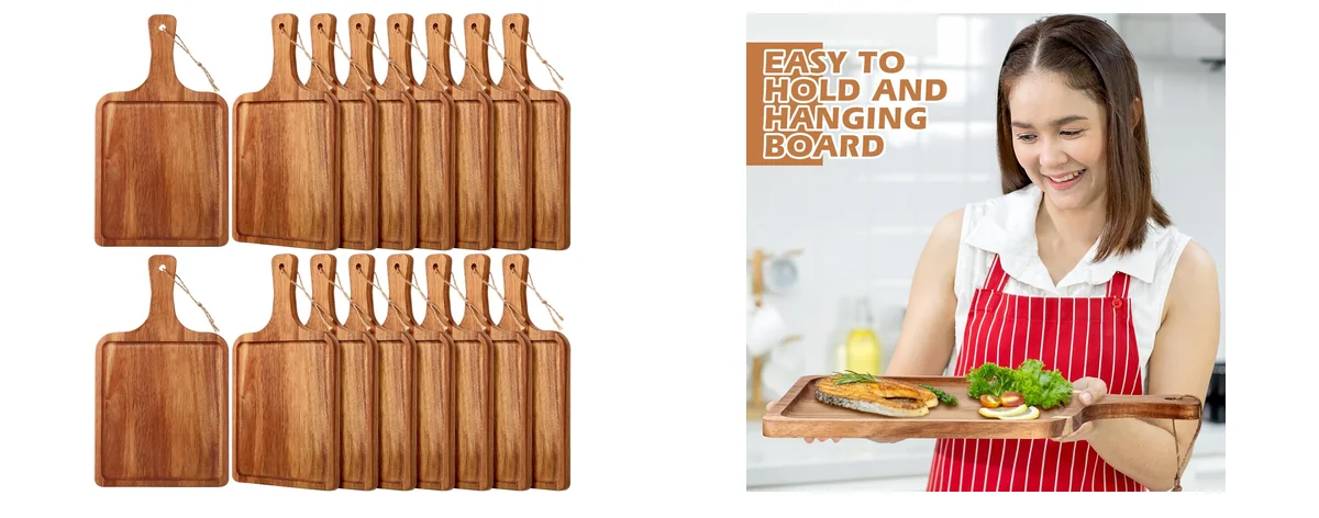 Tanlade 16 Pcs Acacia Wood Cutting Board images
