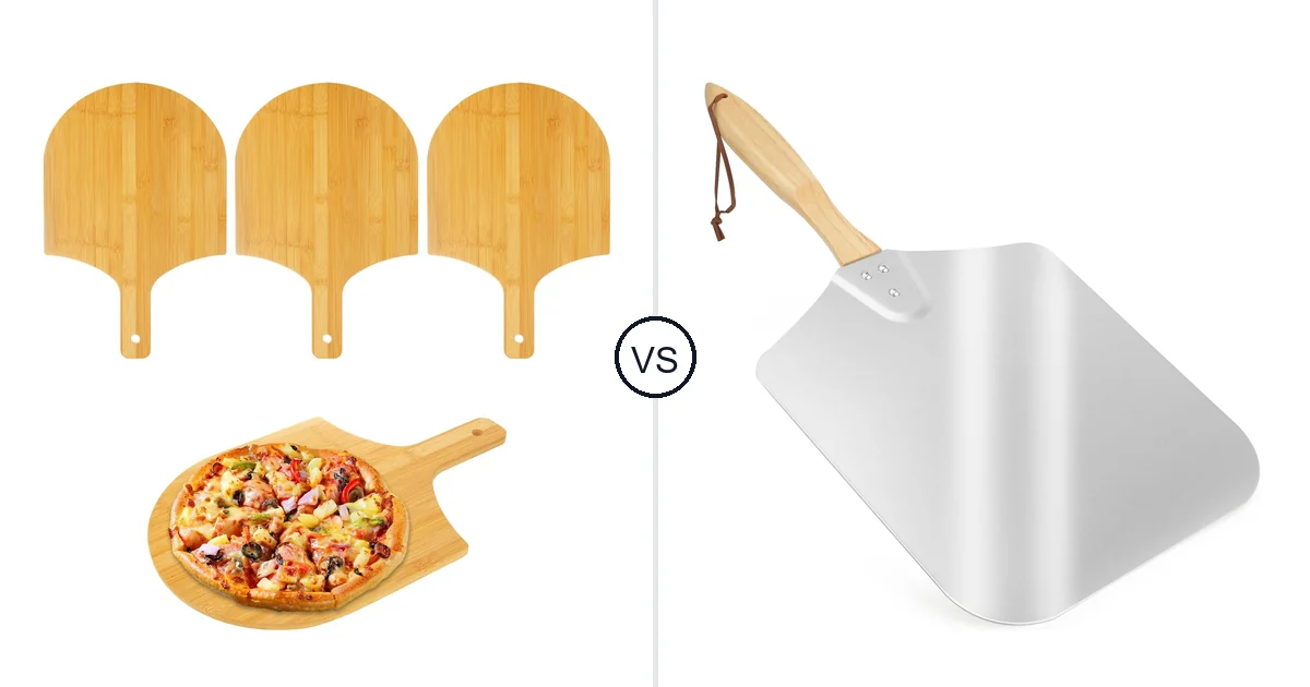 Comparison of ACXFOND AFUS-BambooPizzaPeel-4p--240927fa and Skyflame Kitchen Supply Aluminum Pizza Peel