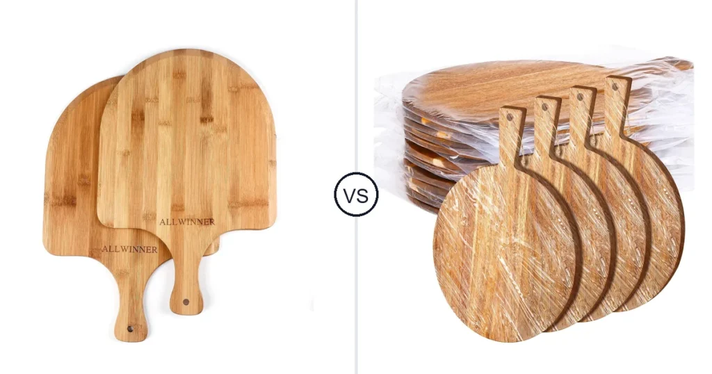 Comparison of ALLWINNER Pizza Peel 12 Inch and Patelai 12 Piece Round Wood Cutting Board