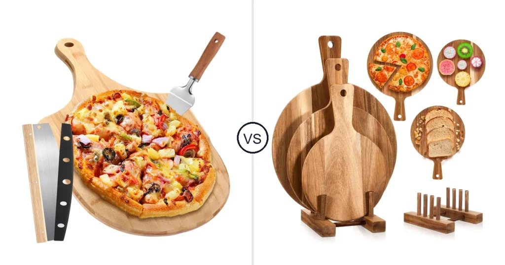 Comparison of Briwooody 3 Pcs Christmas Gifts Wooden Bamboo and Hushee 3 Pcs Pizza Cutting Board Acacia