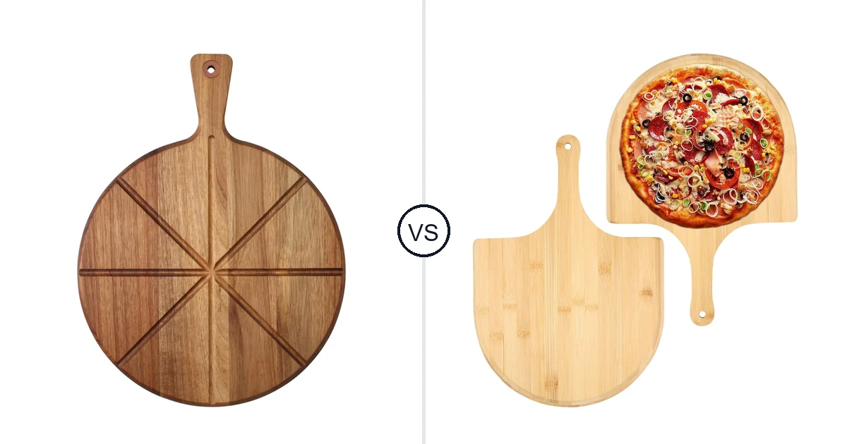 Comparison of Dexas Acacia Wood Pizza Cutting Board and TMWEFUSC 2 Pack Pizza Peel 11 Inch