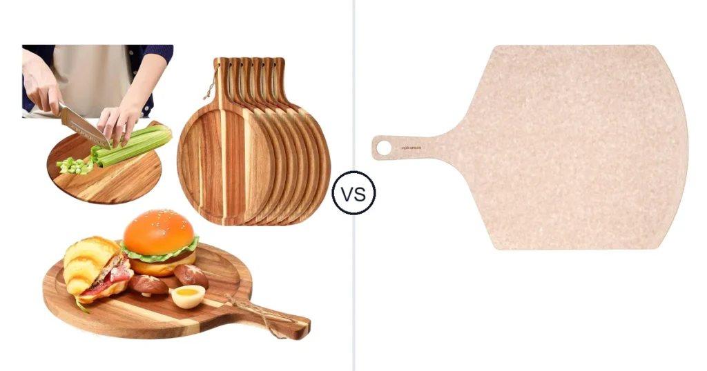 Comparison of Kionuicno 6 Pcs Round Cutting Board and Epicurean Pizza Peel