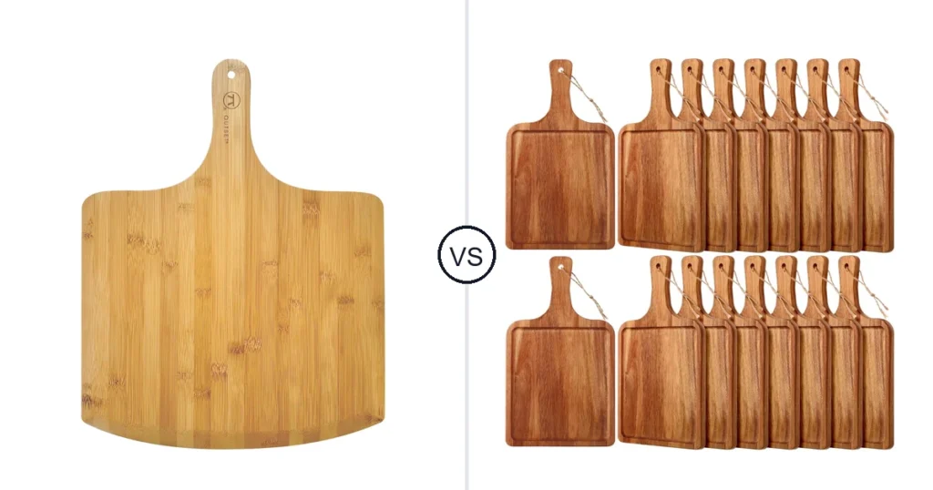 Comparison of Outset Pizza Peel and Tanlade 16 Pcs Acacia Wood Cutting Board