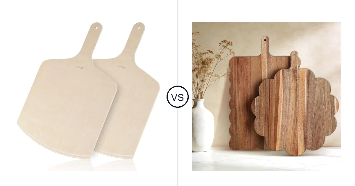 Comparison of UPTRUST 12 x 17 Inch and Ailefentene Acacia Wood Scalloped Cutting Boards Set
