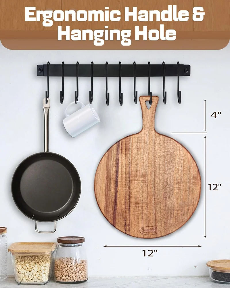 Erwuldor Acacia Wood Cutting Board - 12