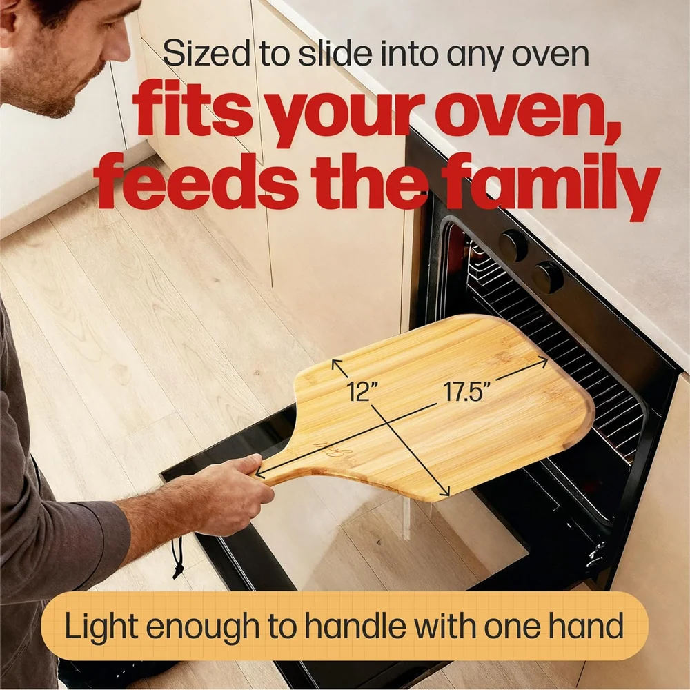 Hans Grill Wooden Pizza Peel 12 Inch -