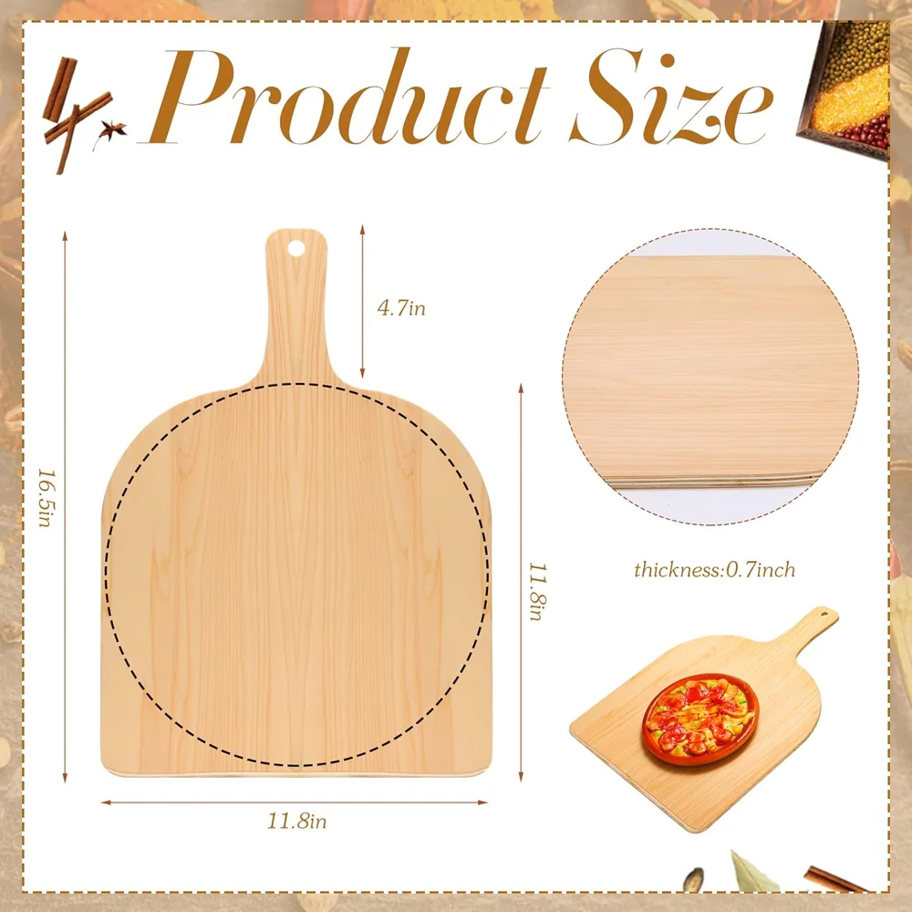 Nuogo 4 Pcs Wood Pizza Peel 12