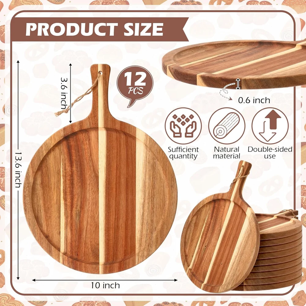 Tanlade 12 pcs Wood Cutting Board Bulk