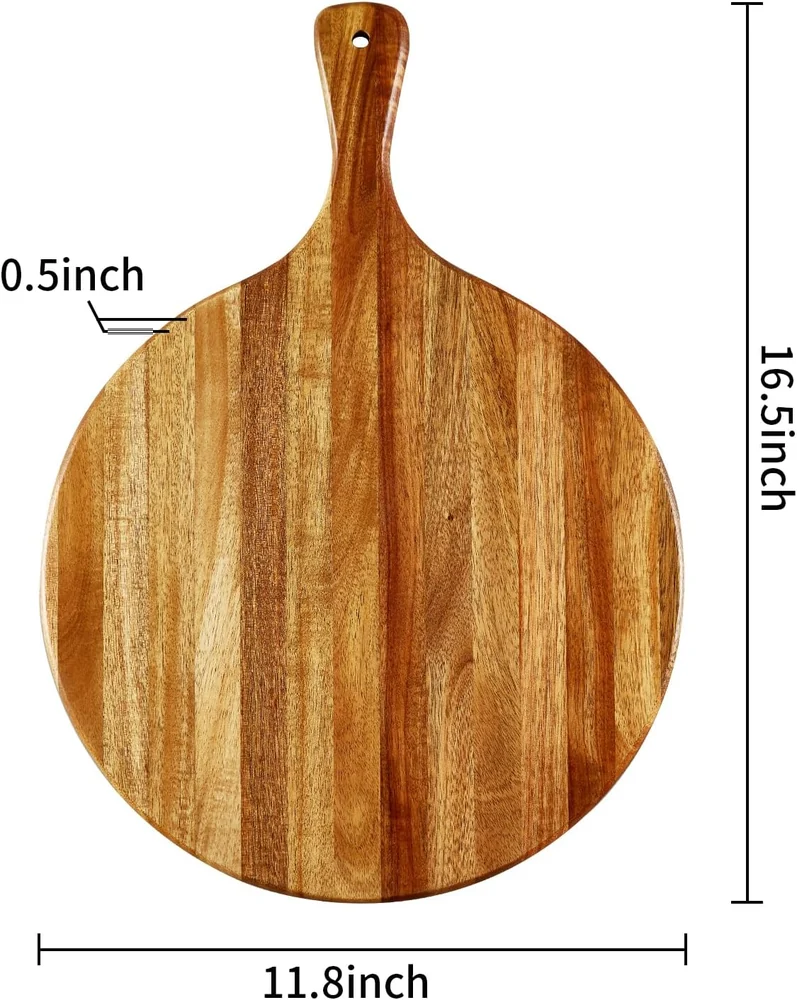 TEIBVG Acacia Wood Round Cutting Board