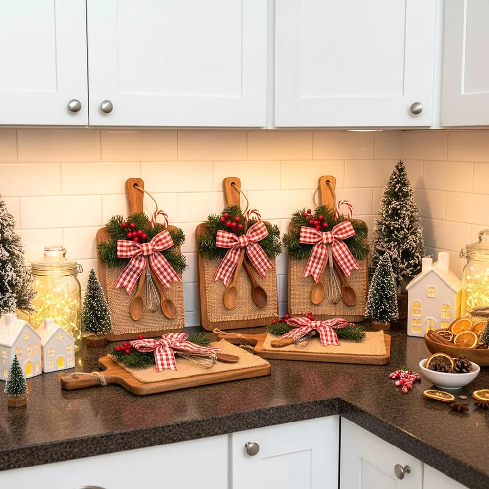 Lyksgir 6 Pcs Acacia Wood Cutting Board