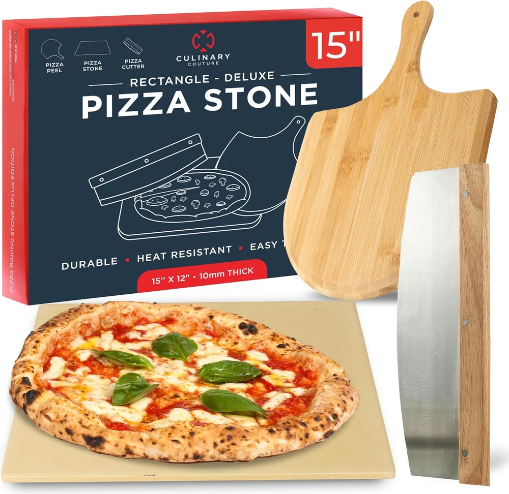 Gyreuni 4 PCS Rectangle Pizza Stone Set