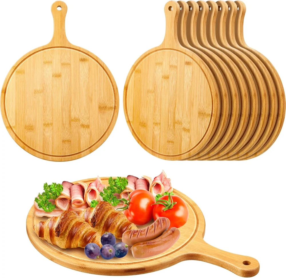 Kigley 10 Pcs Bamboo Cutting Board