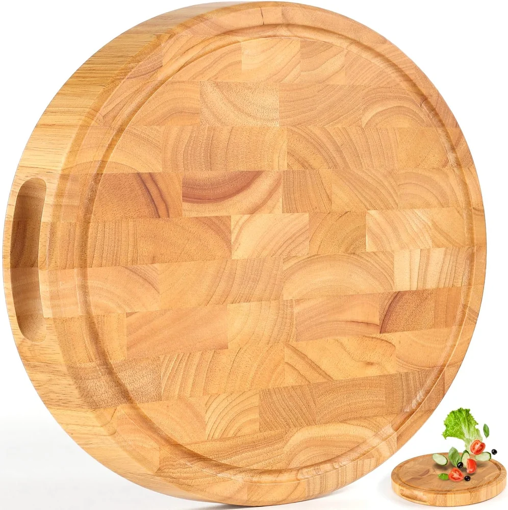 Ayiaren Round Acacia Wood Cutting Boards for