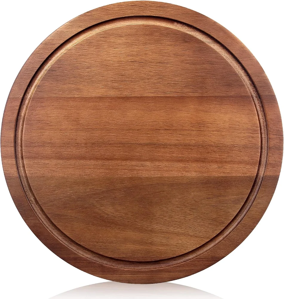 Vesta Homes Wooden Round Chopping Board/Cutting Board/Serving Board
