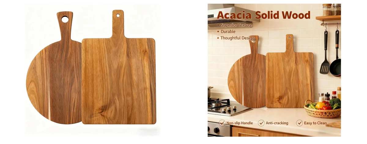 YALONG Acacia Wood Cutting Boards Set of images
