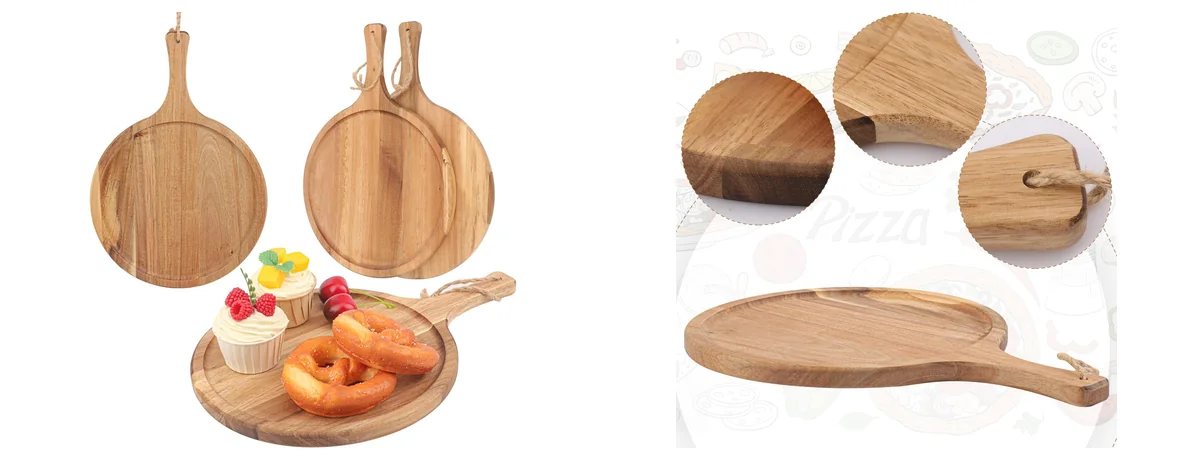 Yiksonyo 4 Pack 14 Inch Round Wooden images