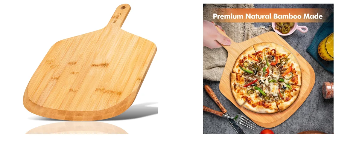 Yroshm 12 Inch Bamboo Pizza Peel Premium images