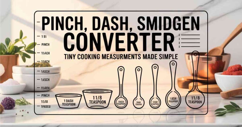 Pinch, Dash, Smidgen Converter Tiny Cooking Measurements Made Simple