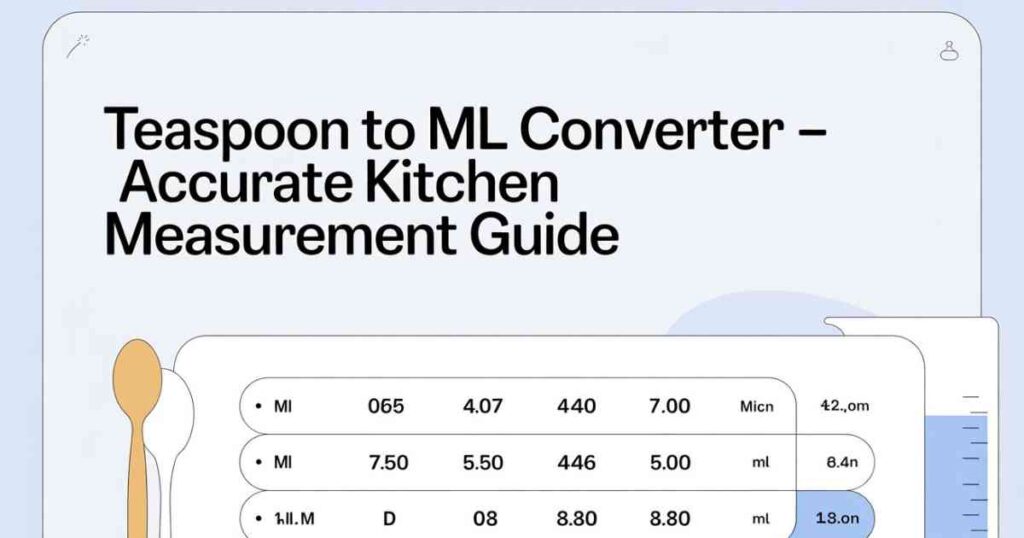 Teaspoon to mL Converter – Accurate Kitchen Measurement Guide