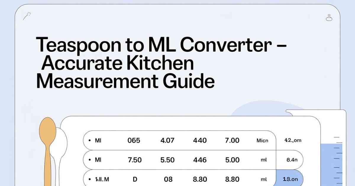 Teaspoon to mL Converter – Accurate Kitchen Measurement Guide