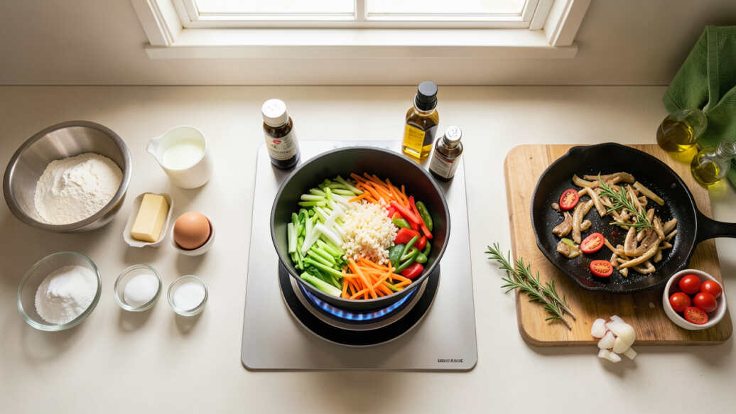 Mise en Place for Different Types of Cooking